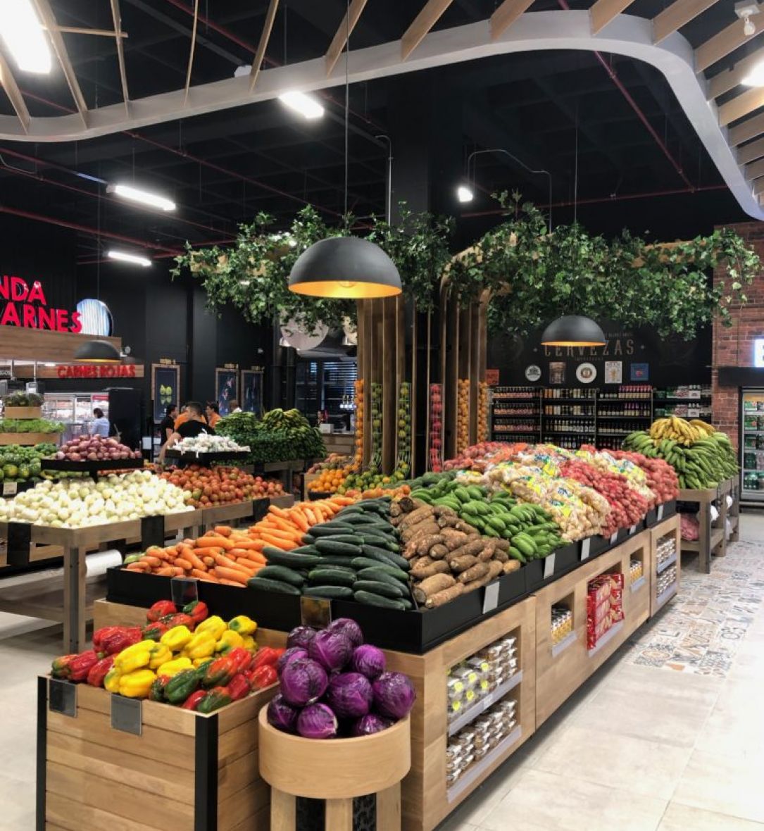 Zona de frutas y verduras Euro Supermercado Jardines Llanogrande